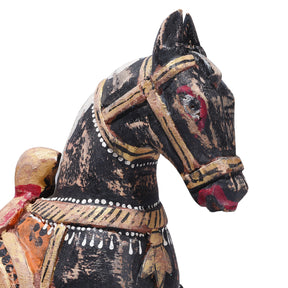 Painted Wooden Marwari Horse From Rajasthan
