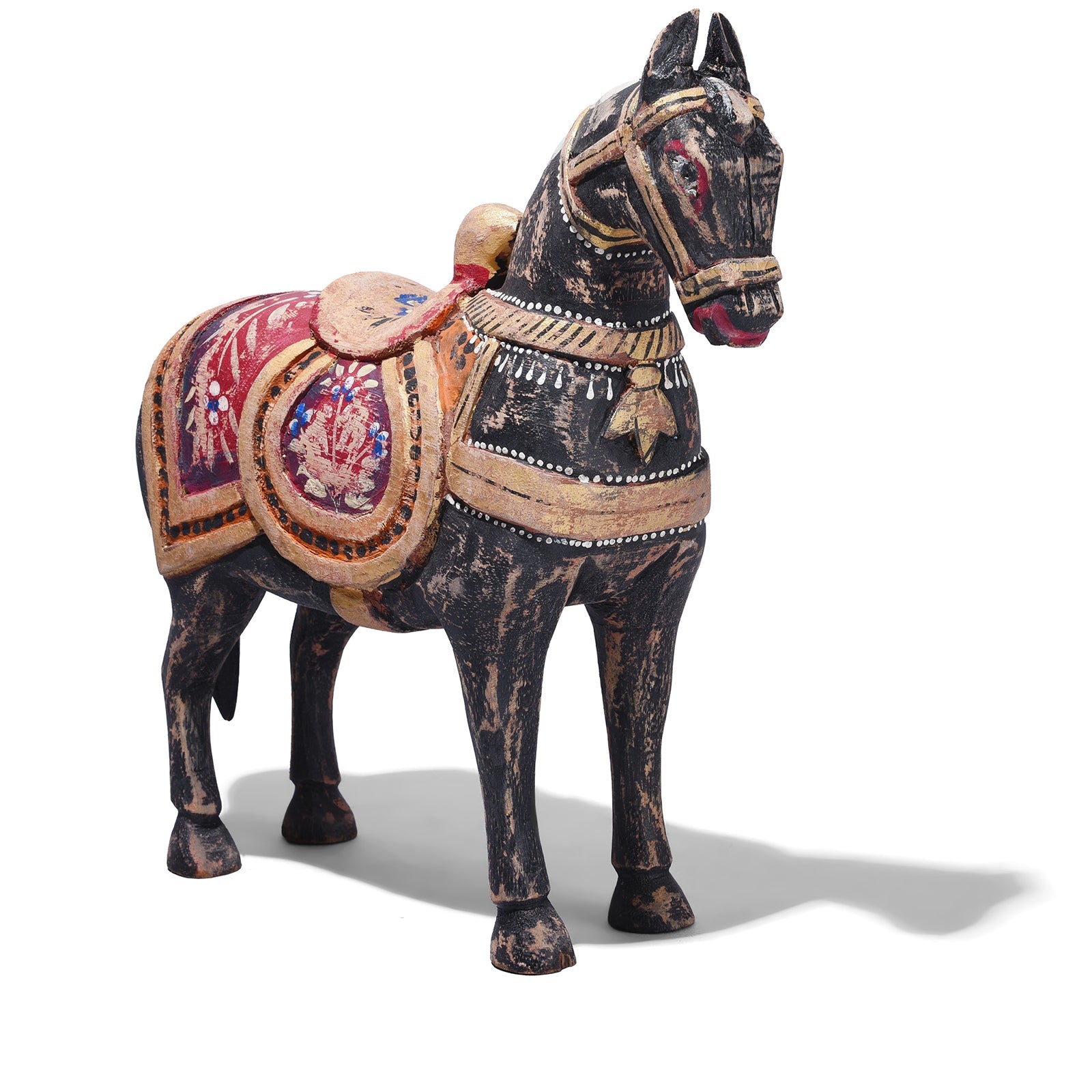 Painted Wooden Marwari Horse From Rajasthan
