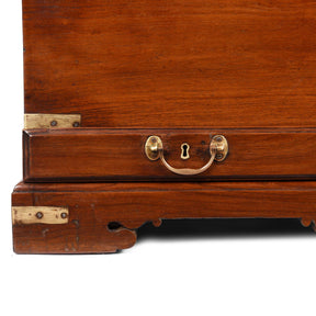Brass Bound Teak Chest From India - 19thC