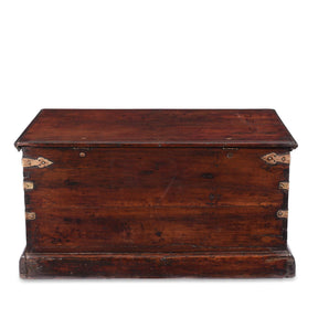 Brass Bound Indian Teak Chest - 19th Century