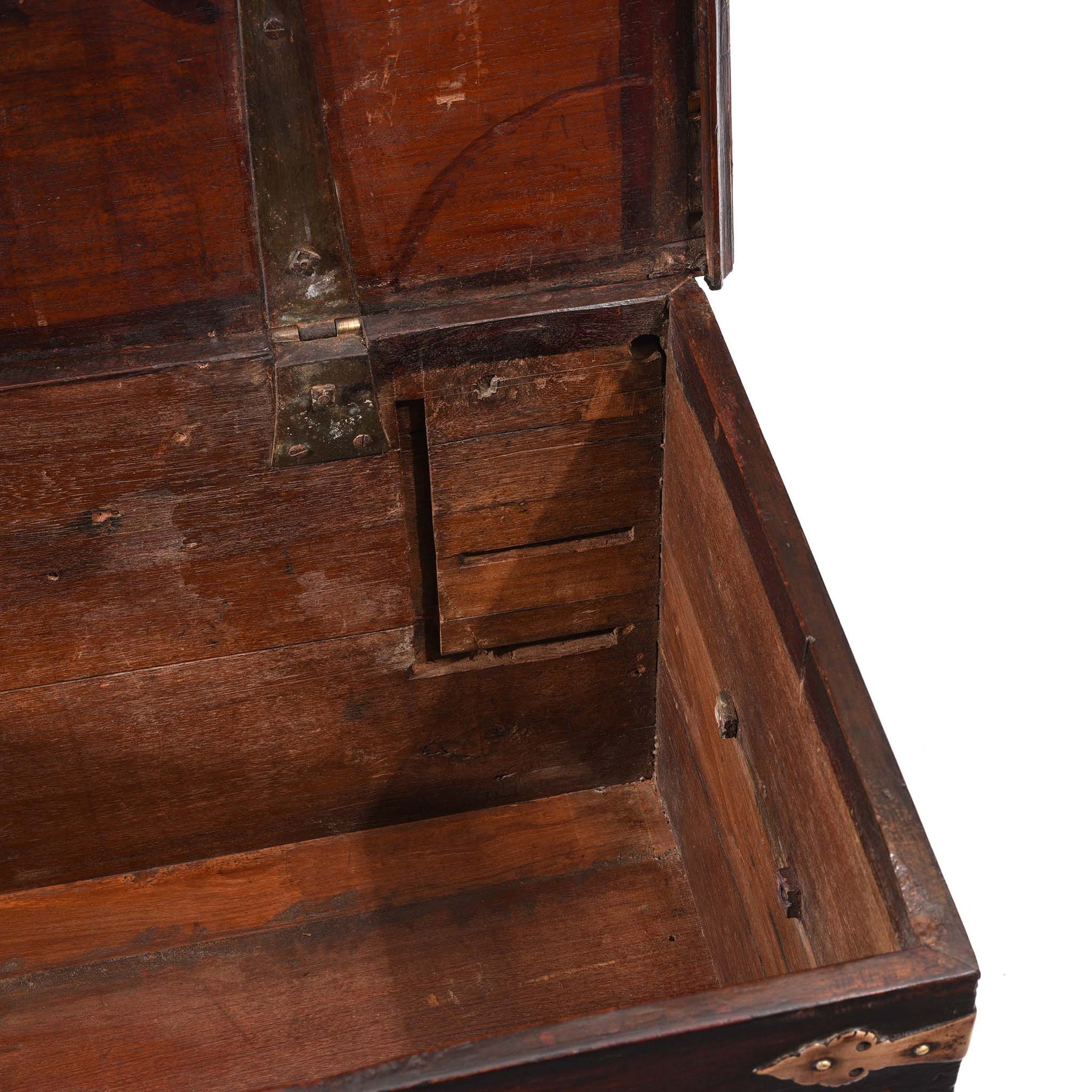 Brass Bound Indian Teak Chest - 19th Century