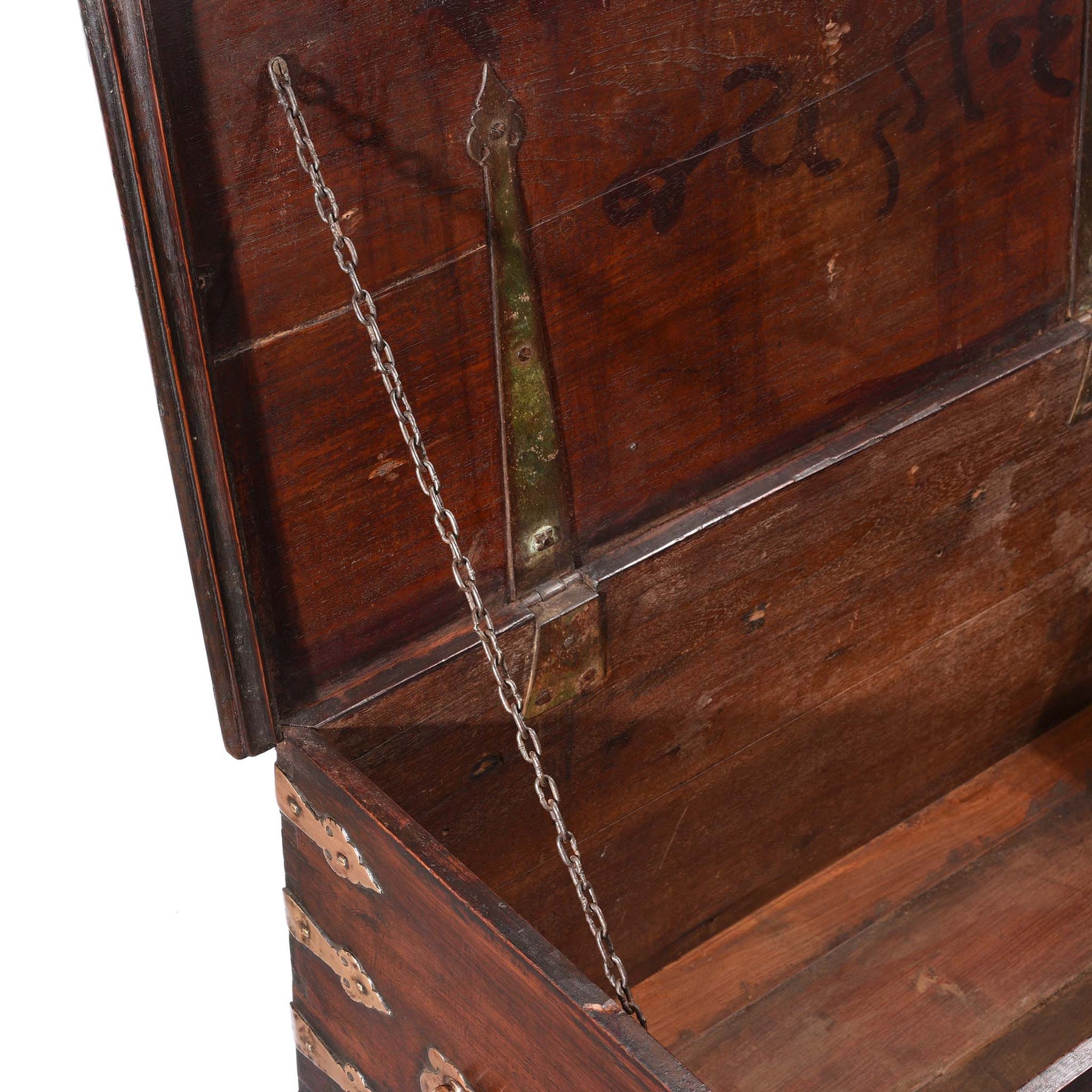 Brass Bound Indian Teak Chest - 19th Century