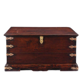 Brass Bound Indian Teak Chest - 19th Century