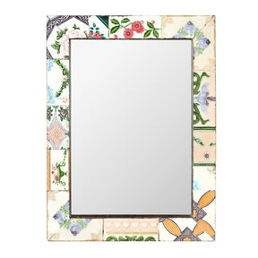 Mirror Made From Old Japanese Ceramic Tiles