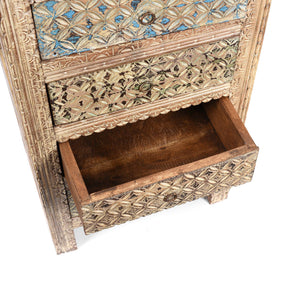 4 Drawer Bedside Cabinet Made From Reclaimed Teak