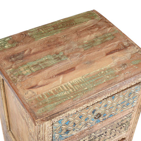4 Drawer Bedside Cabinet Made From Reclaimed Teak