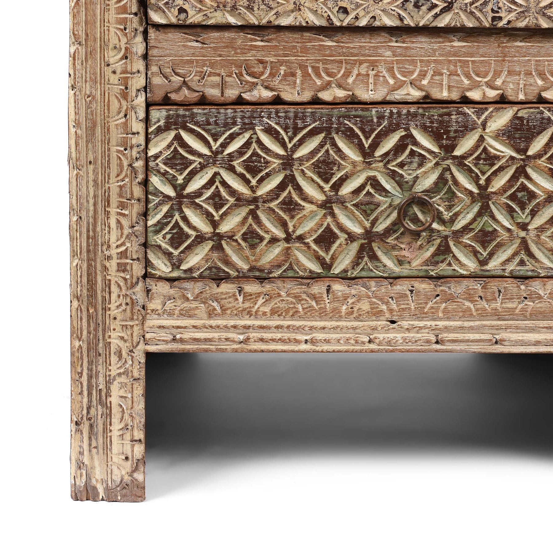 4 Drawer Bedside Cabinet Made From Reclaimed Teak