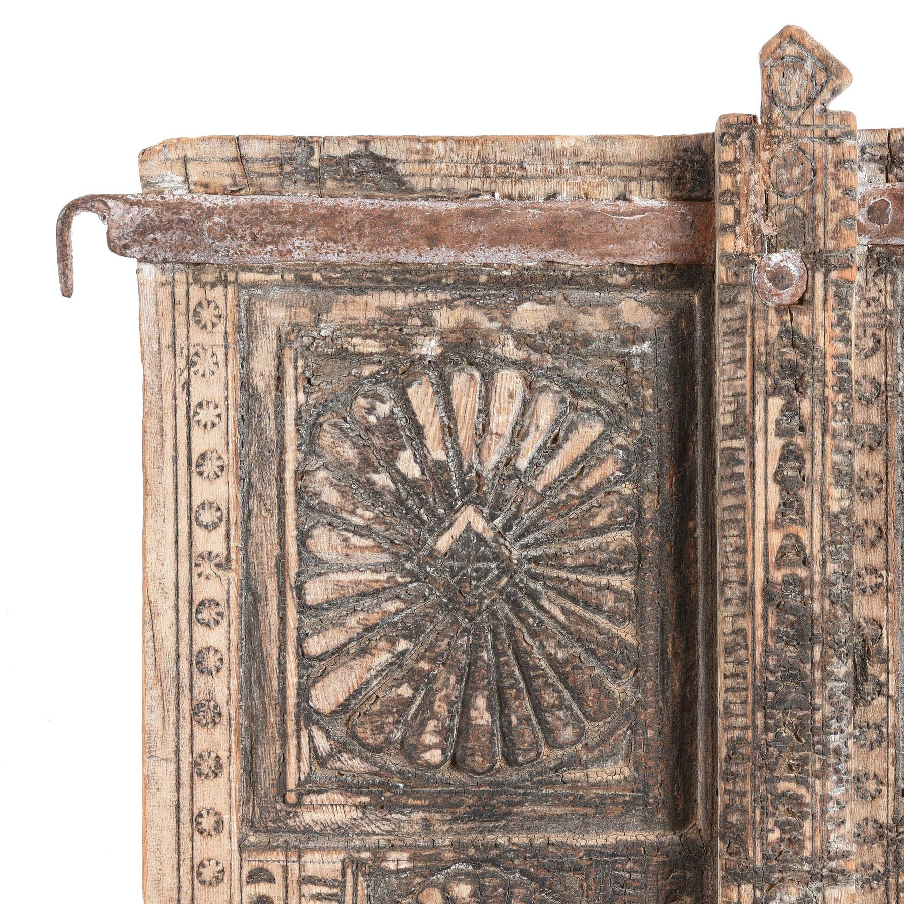 Old Carved Indian Window From Rajasthan - 19thC