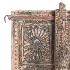 Old Carved Indian Window From Rajasthan - 19thC
