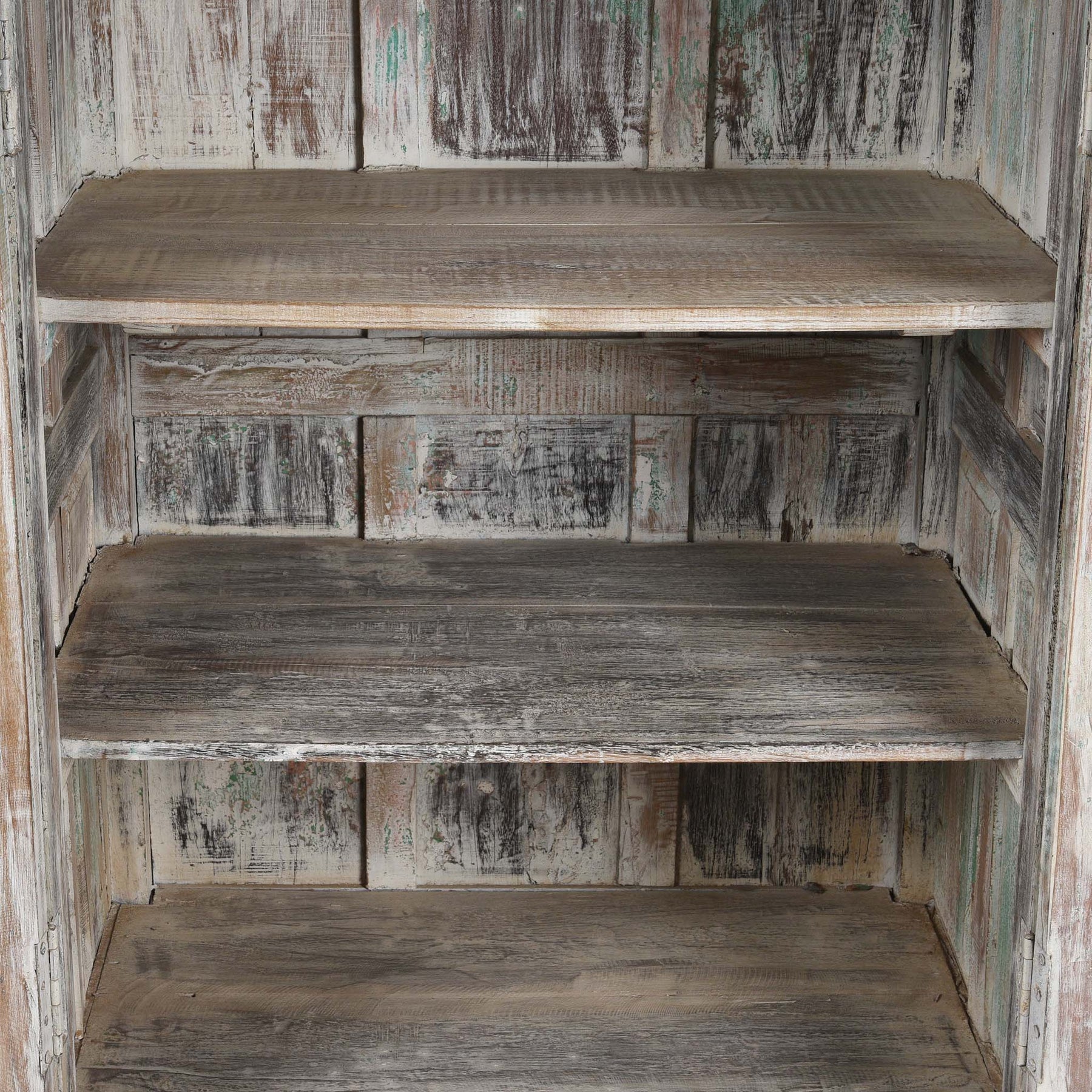 Vintage Blue Painted Display Cabinet - Ca 1920