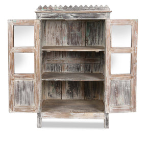 Vintage Blue Painted Display Cabinet - Ca 1920