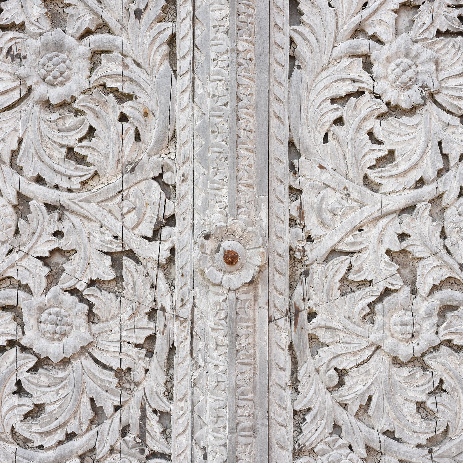 Carved Indian Teak Door & Frame