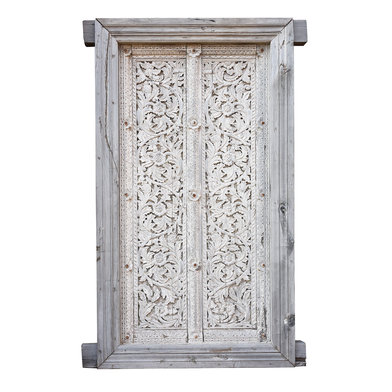 Carved Indian Teak Door & Frame