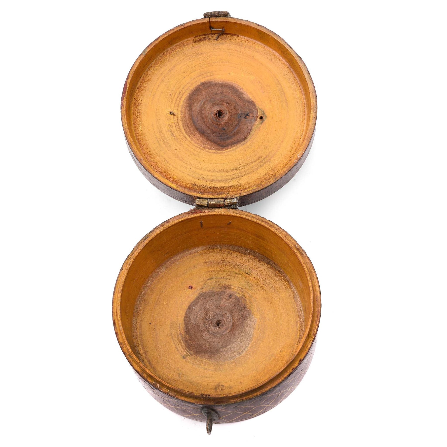 Painted Regency Style Lacquer Pot From Rajasthan - 19thC