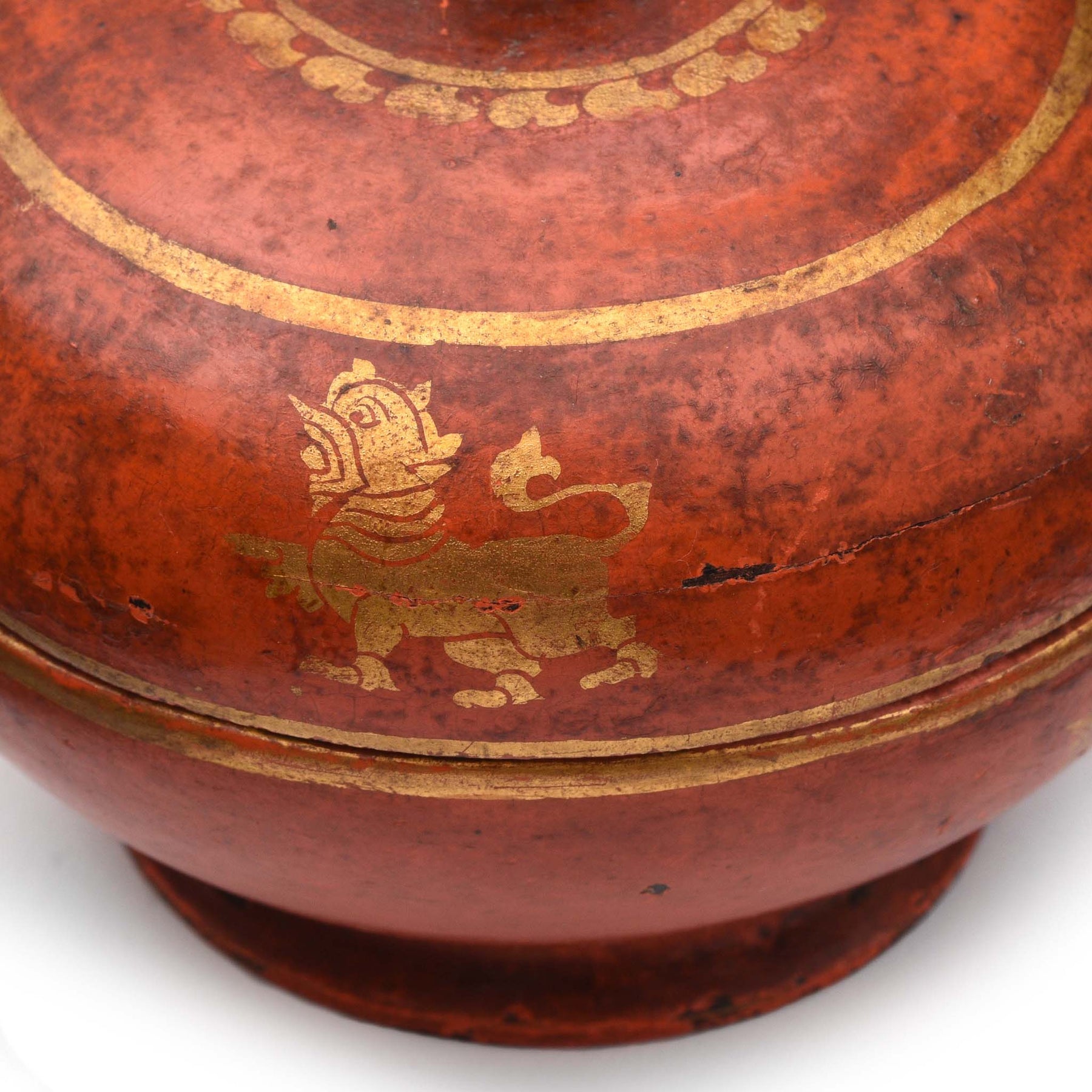 Old Lacquer Pot From Burma- 19thC