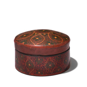Old Painted Lacquer Pot From Rajasthan - Early 20thC