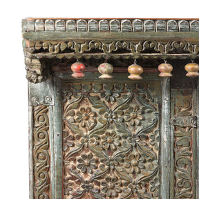 Carved Rapjut Majus Dowry Chest From Gujarat - 19thC