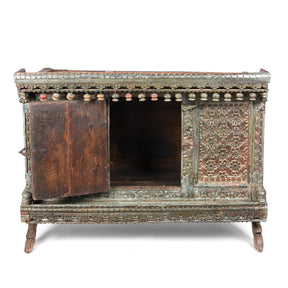 Carved Rapjut Majus Dowry Chest From Gujarat - 19thC
