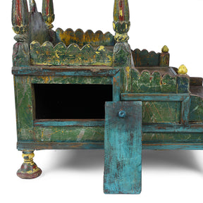 Painted Teak Singhasan from India – 19th Century