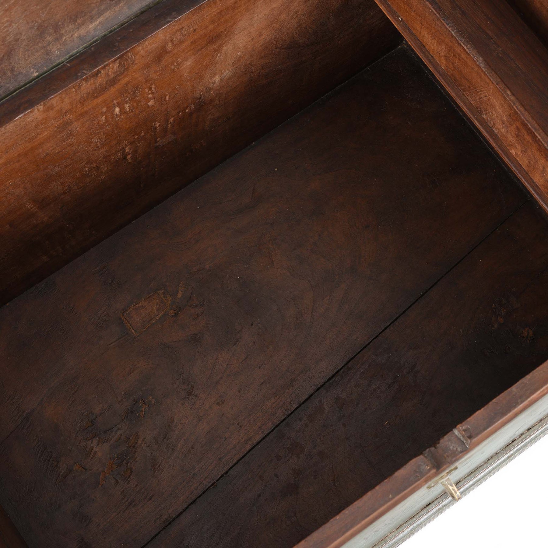 Painted Teak Indian Chest From Gujarat -19thC