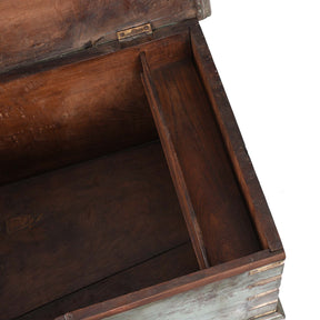 Painted Teak Indian Chest From Gujarat -19thC
