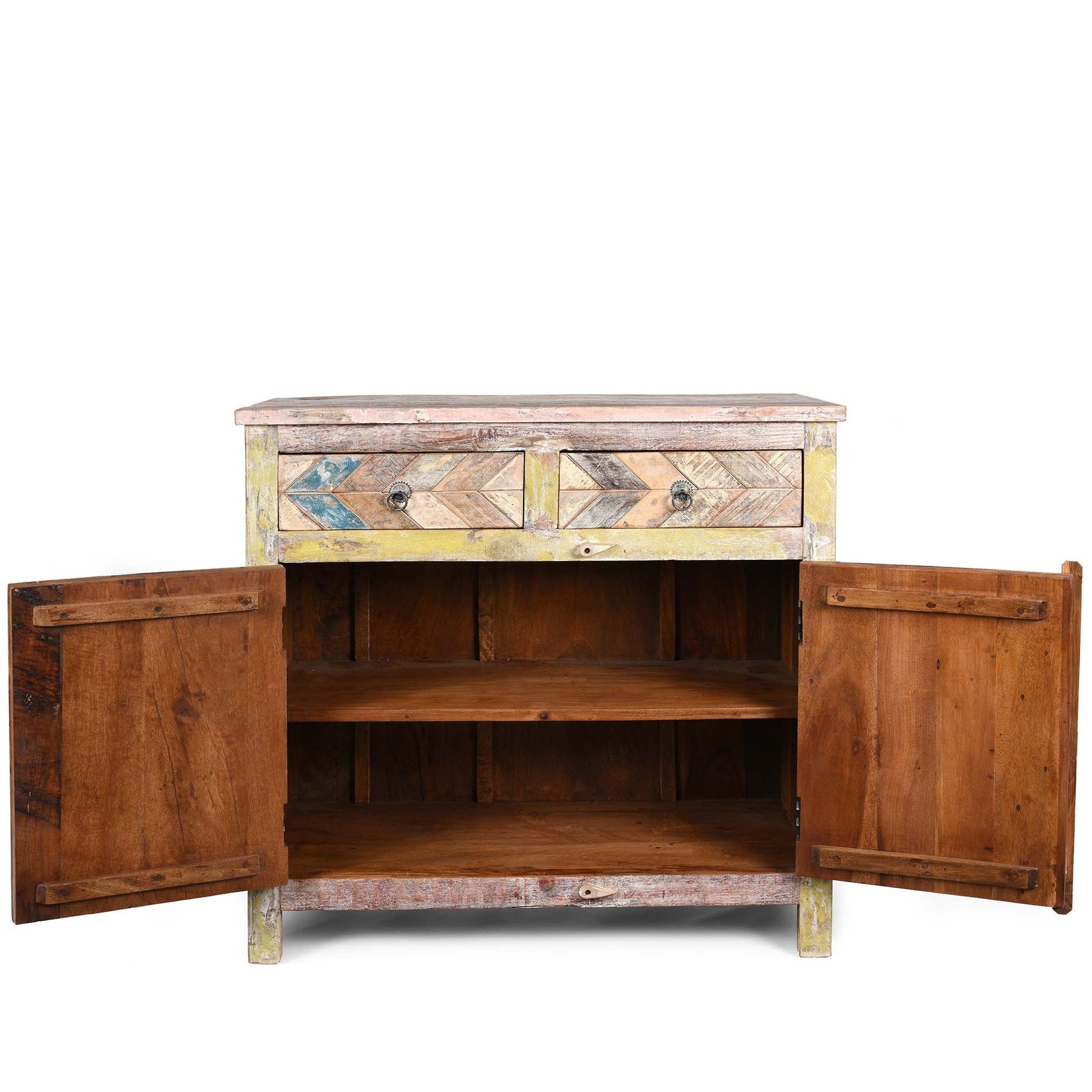2 Door Cabinet Made From Reclaimed Teak