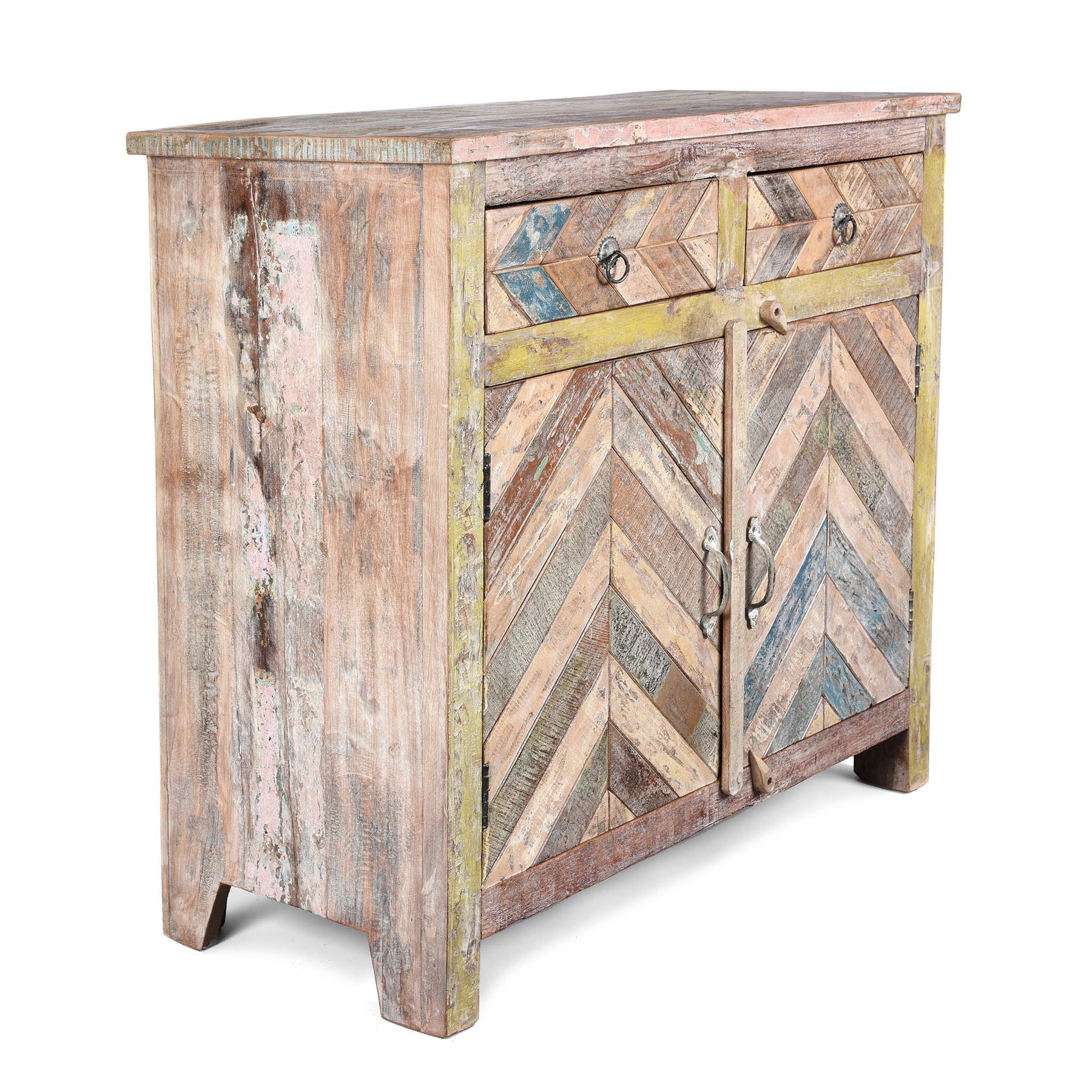 2 Door Cabinet Made From Reclaimed Teak