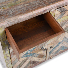 2 Door Cabinet Made From Reclaimed Teak