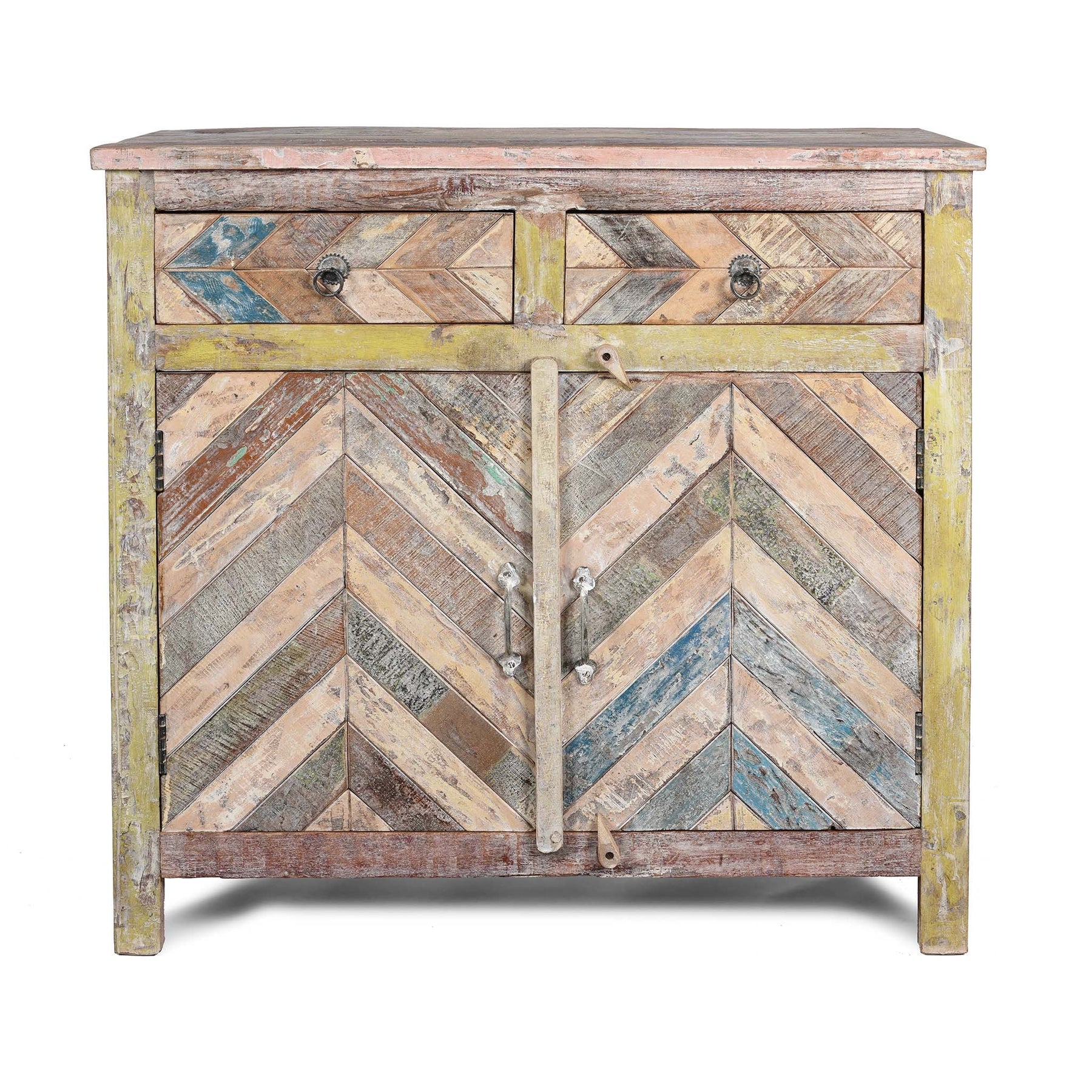 2 Door Cabinet Made From Reclaimed Teak