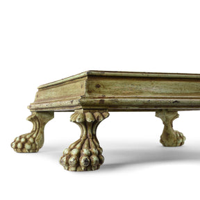 Painted Bajot Low Prayer Table From Gujarat - 19th Century