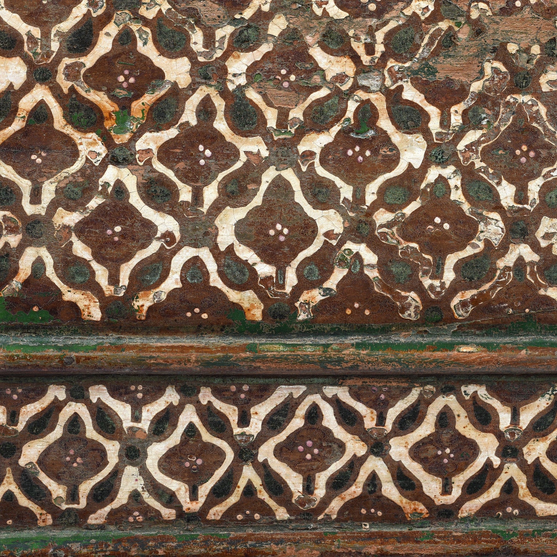Painted Singhasan From Bikaner - 19thC