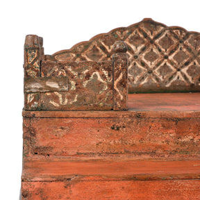 Painted Singhasan From Bikaner - 19thC