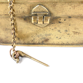 Indian Brass Paan Box From Rajasthan - Early 20thC