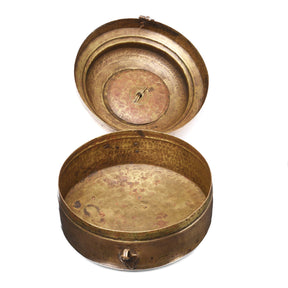 Indian Brass Paan Box From Rajasthan - Early 20thC