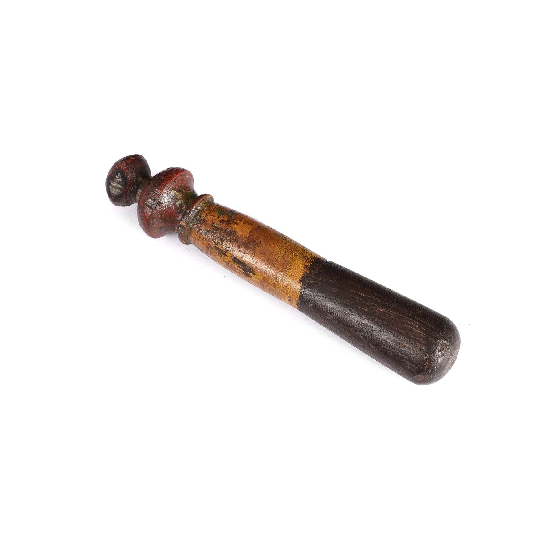 Carved Teak Opium Grinder -19thC