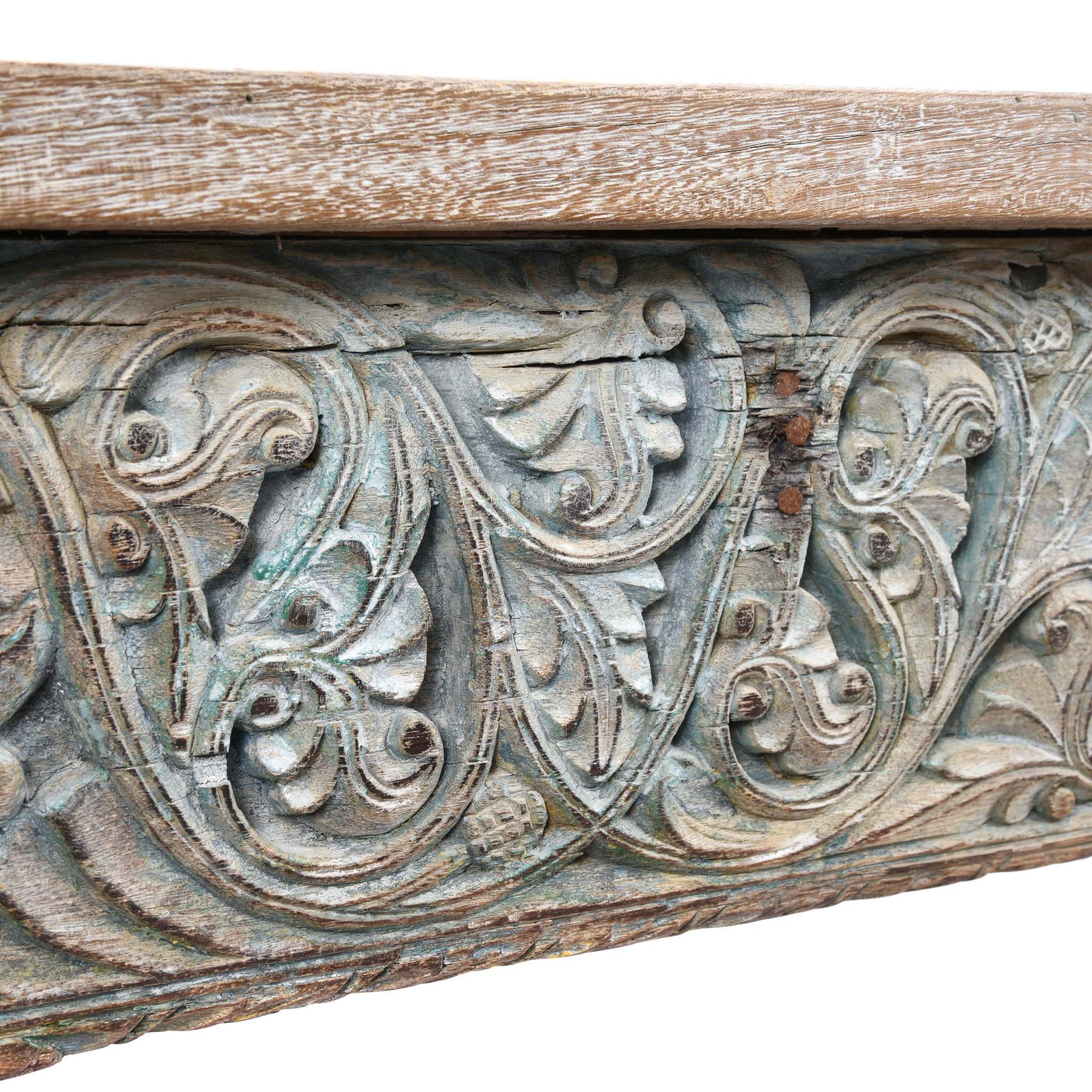 Painted Console Table Made From Reclaimed Teak