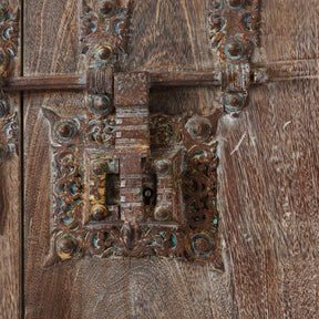 Iron Bound Jackfruit Door From Kerala - 19thC