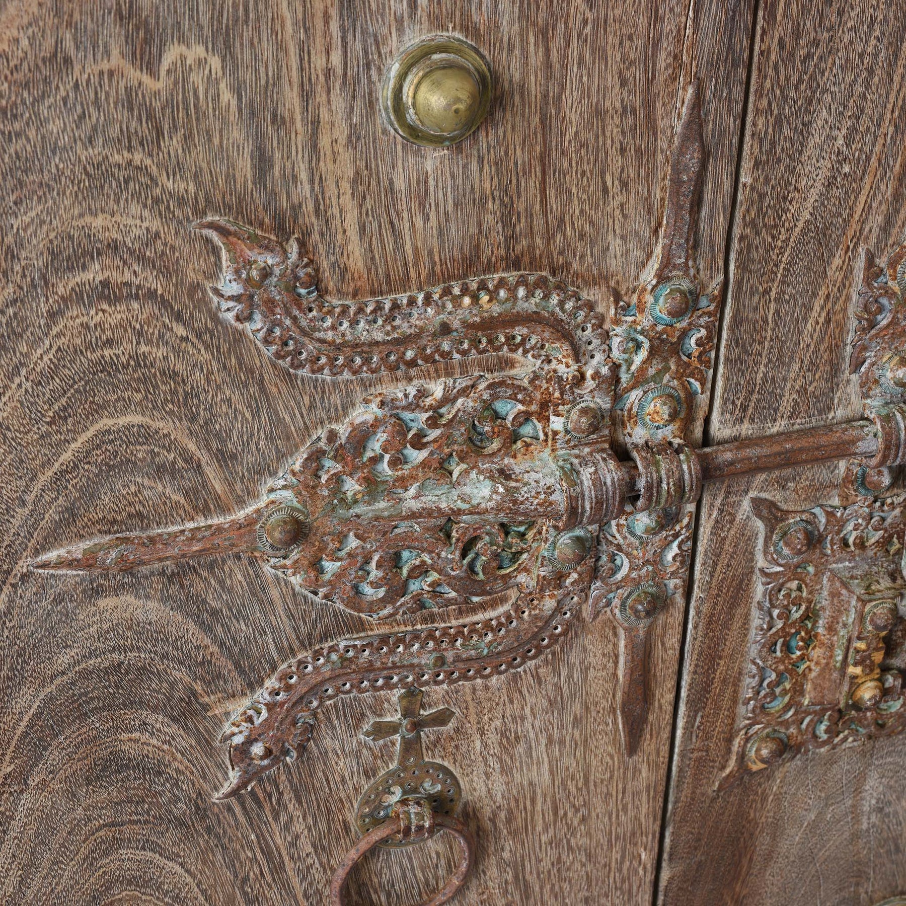 Iron Bound Jackfruit Door From Kerala - 19thC