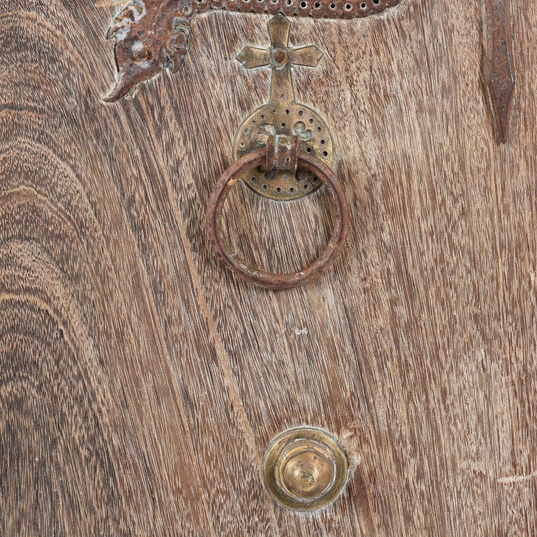 Iron Bound Jackfruit Door From Kerala - 19thC