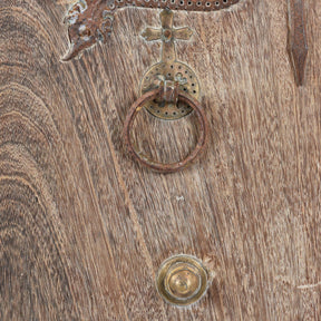 Iron Bound Jackfruit Door From Kerala - 19thC