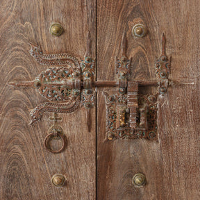 Iron Bound Jackfruit Door From Kerala - 19thC