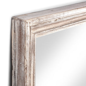 White Painted Indian Mirror (61 x 122cm)