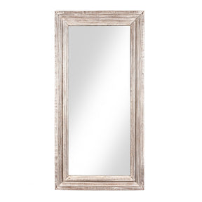 White Painted Indian Mirror (61 x 122cm)