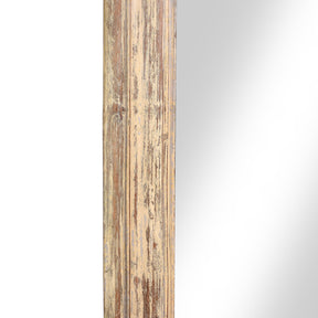 Rustic Cream Painted Indian Mirror (183 x 92 cm)