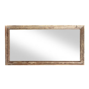Rustic Cream Painted Indian Mirror (183 x 92 cm)