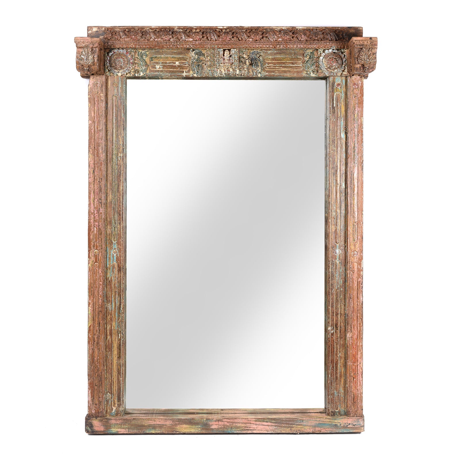 Indian Door Mirror From Saurashtra - 19thC (133 x 190cm)