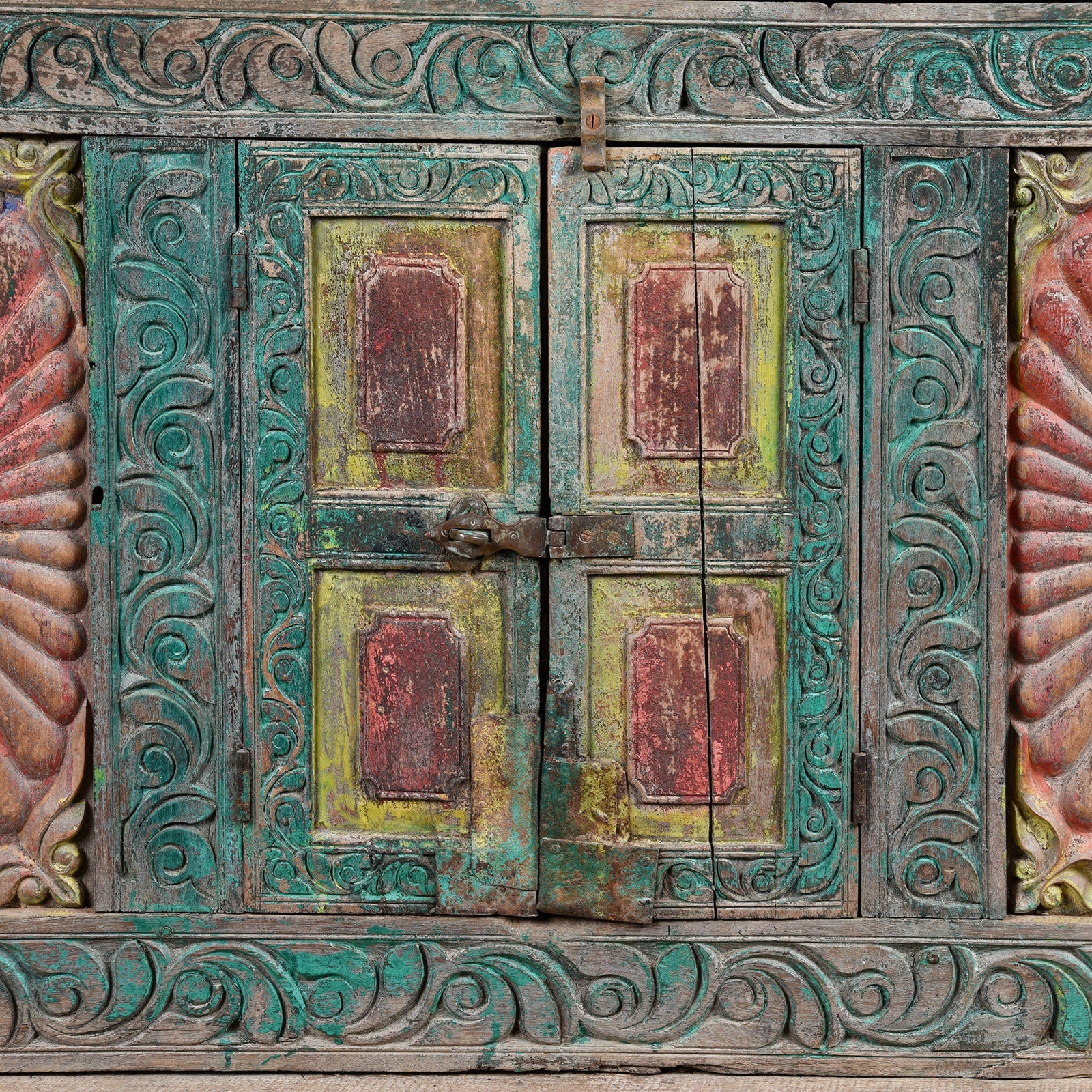 Painted Majus Dowry Chest From Gujarat- 19thC