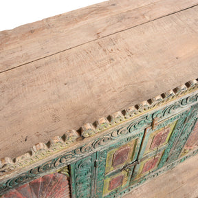 Painted Majus Dowry Chest From Gujarat- 19thC