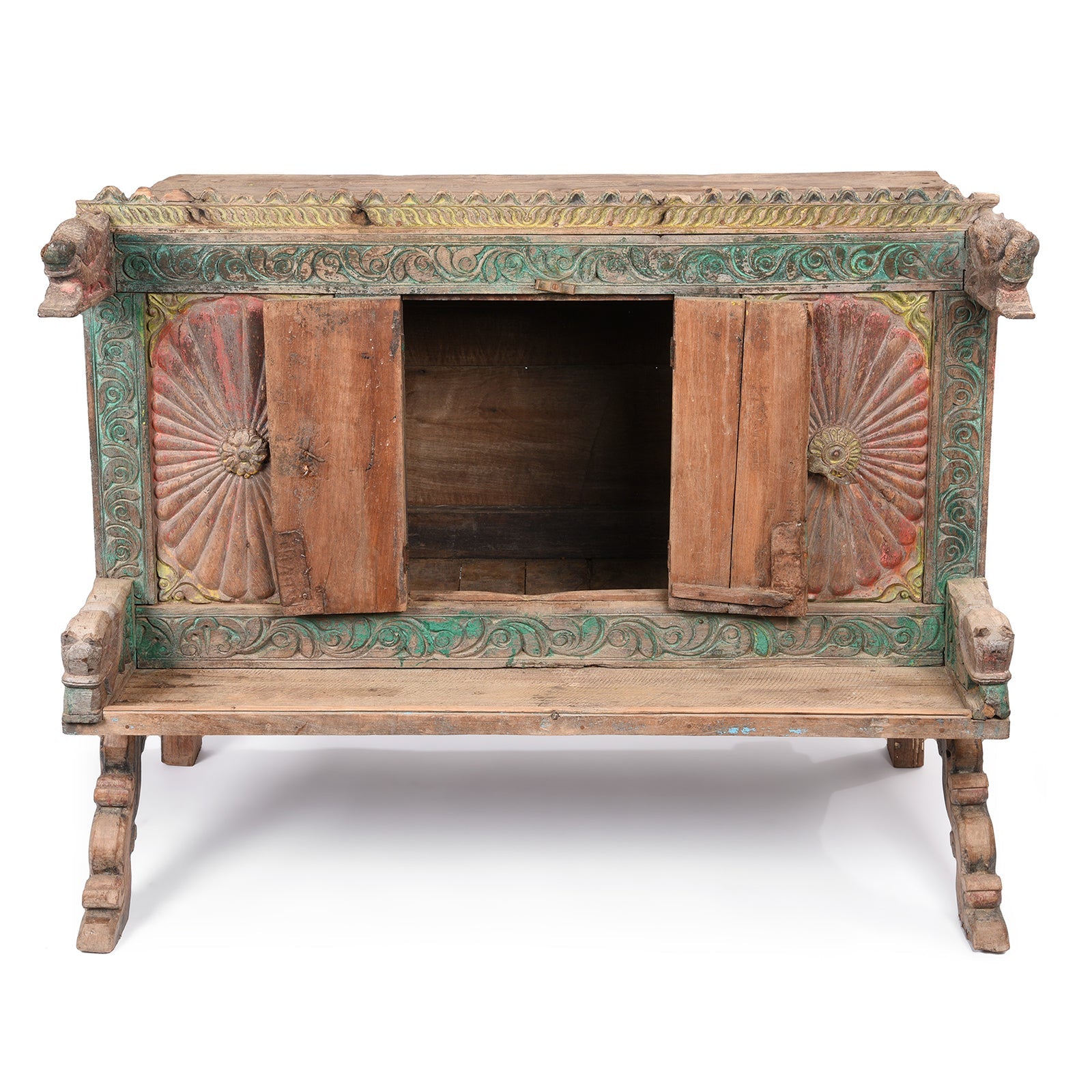 Painted Majus Dowry Chest From Gujarat- 19thC