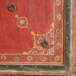 Old Painted Ceiling Panel From Bikaner - Early 19thC
